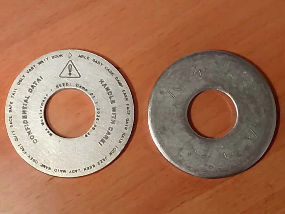 Die zwei Platten vor dem Test